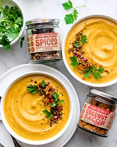 PIMP MY SALAD Vegan Bacon Substitute | Keto, Gluten Free, Dairy Free, Paleo | Crunchy Meal & Salad Toppers Made with Whole Food Ingredients | Coconut Bacon | Eco Jar | 2.1 oz