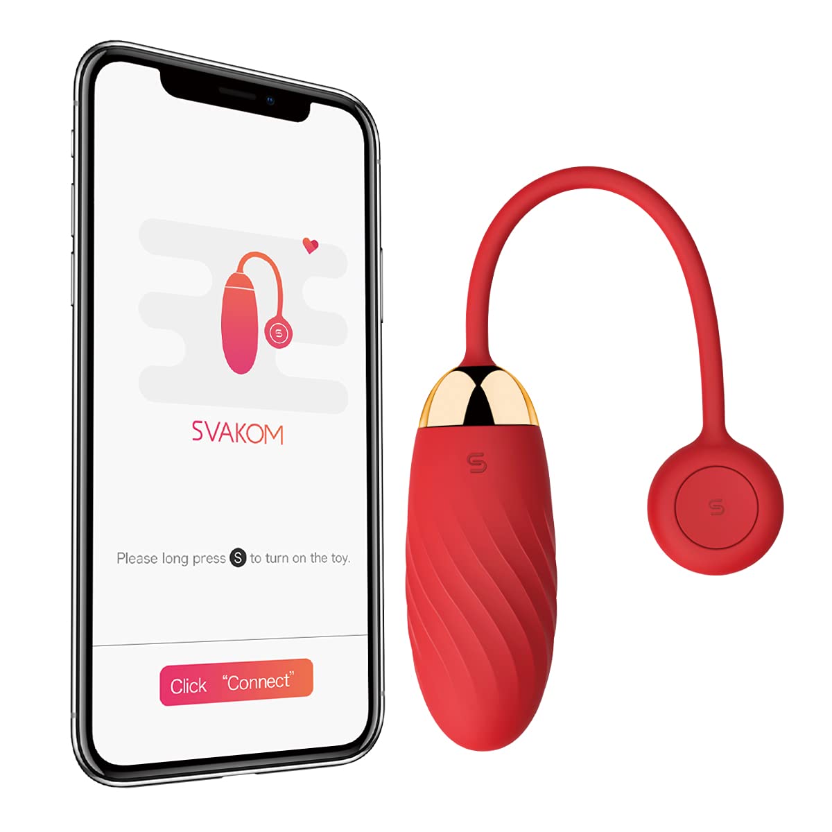 SVAKOM Elva Remote Control Vibrator, Bullet Red