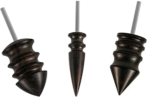 3pcs Leather Burnishing Working Tool, 3 Styles Edge Burnisher Rotary Polished Head Drill Leather Slicker Burnisher Pointed Ti