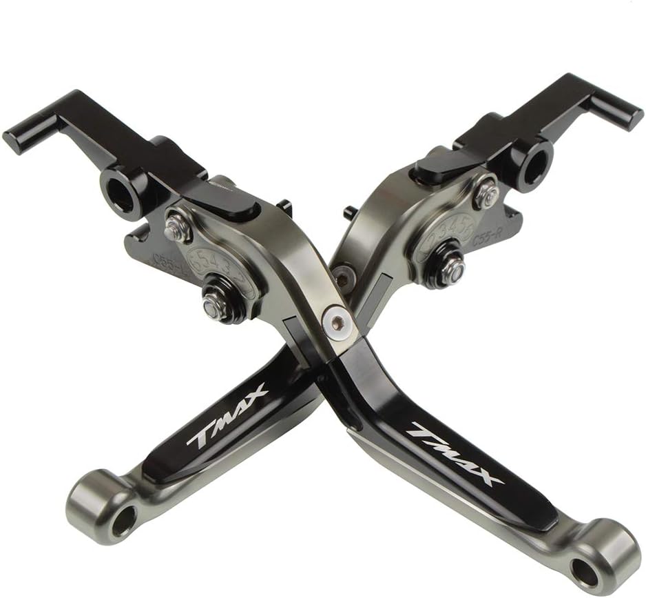 Tmax 500 Motorbike Brake Clutch Levers Foldable and Adjustable CNC Aluminum For Yamaha Tmax 500 T-max 500 2001 2002 2003 2004 2005 2006 2007-Titanium+Black+Titanium+Black