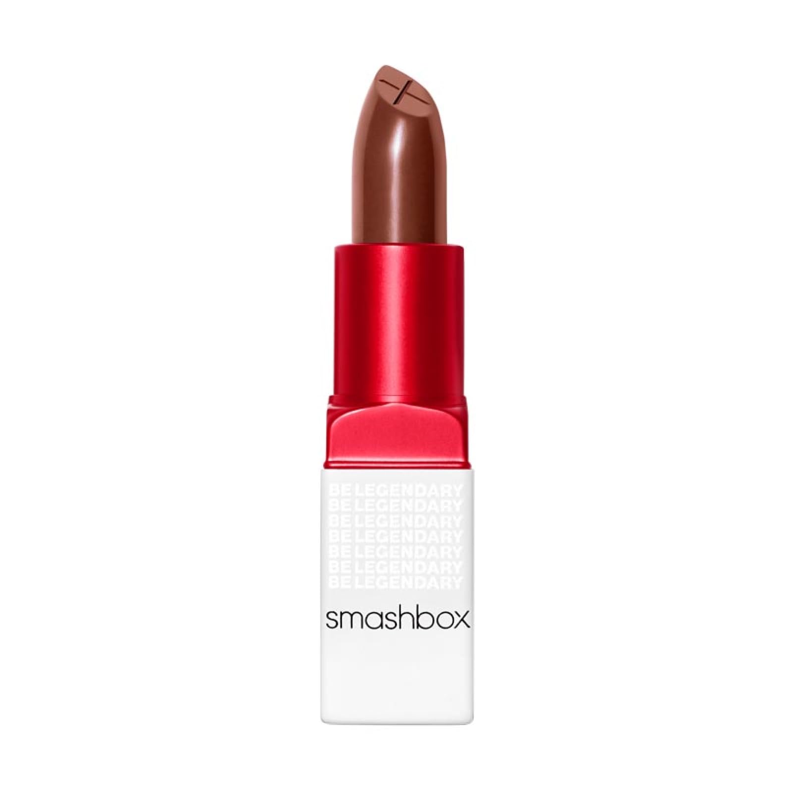 Smashbox Be Legendary Prime & Plush Lipstick | Creamy, High-Pigment, Peptide + Moisture Infused lipstick with built in primer for smooth color, 0.14 Ounce, Caffeinate