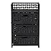 Household Essentials Hand-Woven Paper Rope 3-Drawer Chest, Black Stain