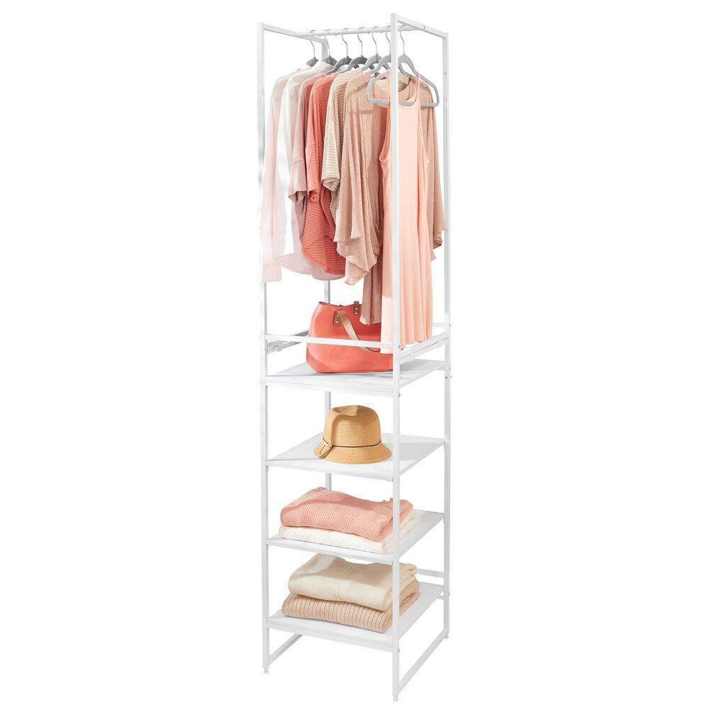 Mdesign Modular Closet Organizer System Vertical Storage Unit