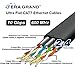 Tera Grand - 6FT - CAT7 10 Gigabit Ethernet Ultra Flat Patch Cable for Modem Router LAN Network - Braided Jacket, Gold Plated Shielded RJ45 Connectors, Faster Than CAT6a CAT6 CAT5e, Black & White