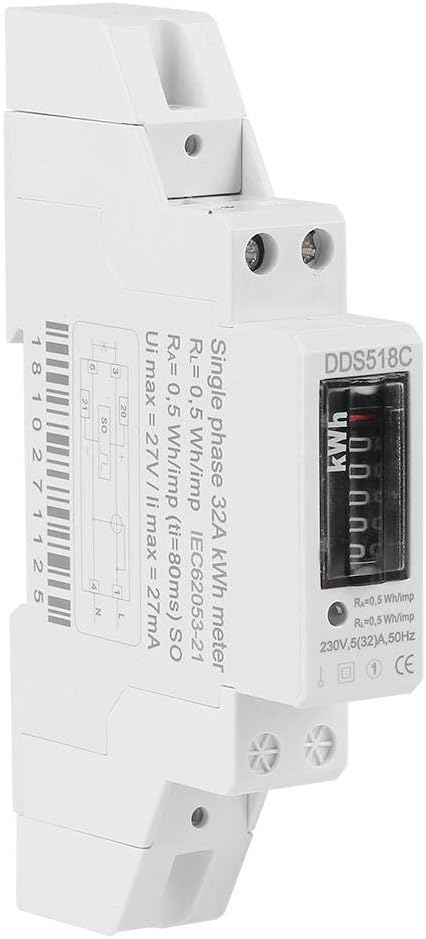 Electric Meter Digital LCD 220V Single Phase DIN-Rail Electronic KWH Meter -25 ℃ ~ 55 ℃ with Low Power Consumption - Image 3