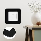 JJWNMLL 4 Pcs Light Switch Cover Plates Black 3.38 Inch Surround view 3
