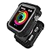 Compatible with Watch Case 42mm, Shock Proof Bumper Cover Scratch Resistant Protective Rugged Case Replacement for Series 3/2/1 42mm, Nike+, Black/Grey
