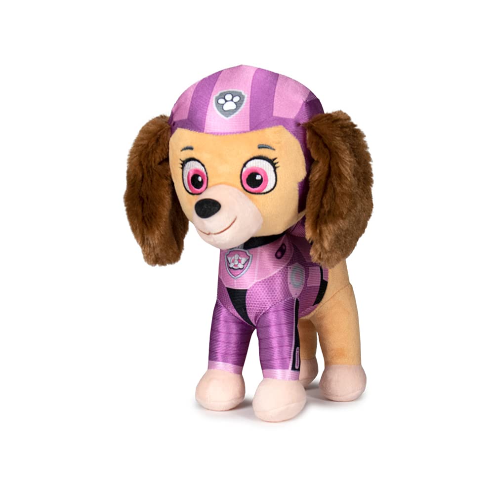 Play by Play Paw Patrol The Movie Various Designs, Plush Figures 27 cm Chase, Marshall, Liberty, Rubble, Rocky, Zuma, Original Licensed Product for Children, Braver Than Ever - Movie 2021 (Skye)