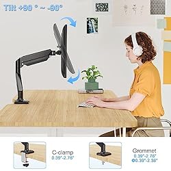 ErgoFocus Single Monitor Mount Arm Fits Monitor up