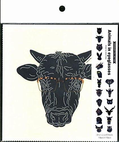 Amazon Co Jp デザインアートコレクション メガネ拭き アニマルシルエット 19 19cm ウシ 服 ファッション小物