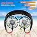 Leipple Neck Fan Portable- Neckband Fan USB Charging Hand Free - Personal Mini Sport Fan - Rechargeable with 3 Speeds Adjustable and LED Light for Sports Travel Outdoor Office Reading (Black)