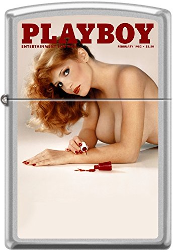 Zippo Playboy February 1982 Cover Satin Chrome Windproof Lighter NEW RARE