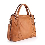 Women Handbag,Women Bag, Shoulder Bag KINGH Vintage Tote Bags PU Leather Camel