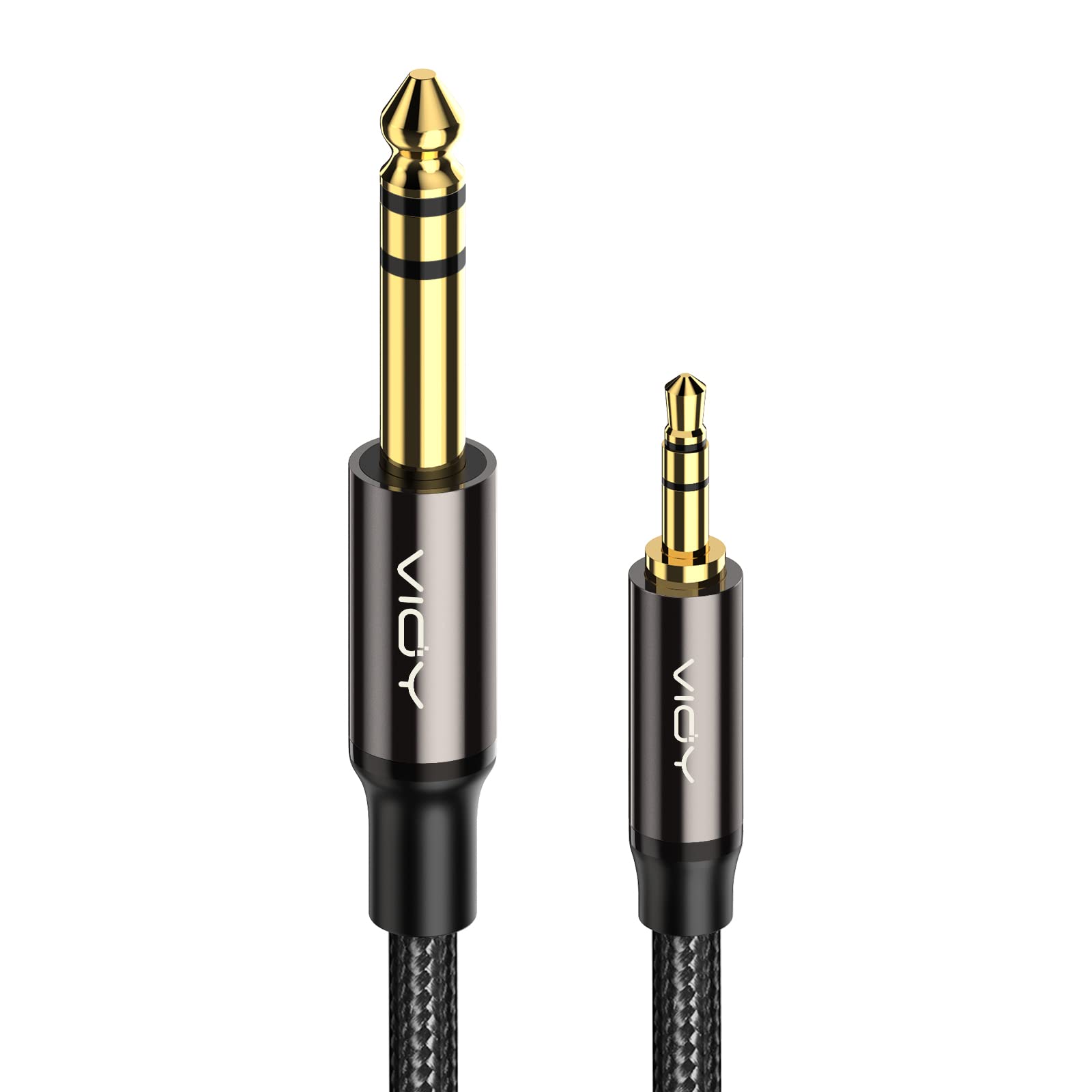 VIOY 3.5mm to 6.35mm TRS Stereo Audio Jack Cable[1 M], 6.35mm 1/4 Inch Male to 3.5mm 1/8 Mini Jack Male Long Aux Cable Adapter Compatible for Laptop, Home Theater Devices, Amplifiers