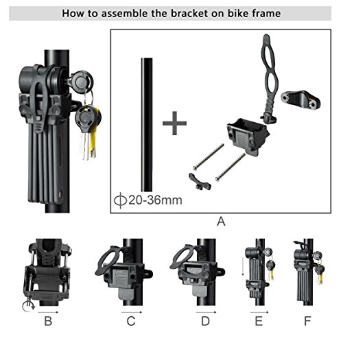 Bike Lock Folding Steel Joints Via Velo Bike Lock with High Security