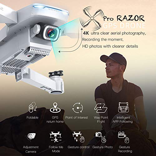 DRONECLONE XPERTS Drone X Pro RAZOR With GPS 4K Ultra HD Camera Auto