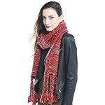 Christmas Scarf For Women, Winter Scarf with Tassel Reindeer Snowflake Knit Scarf Warm Christmas Scarf Christmas Scarf For Women, Winter Scarf with Tassel Reindeer Snowflake Knit Scarf Warm Christmas Scarf