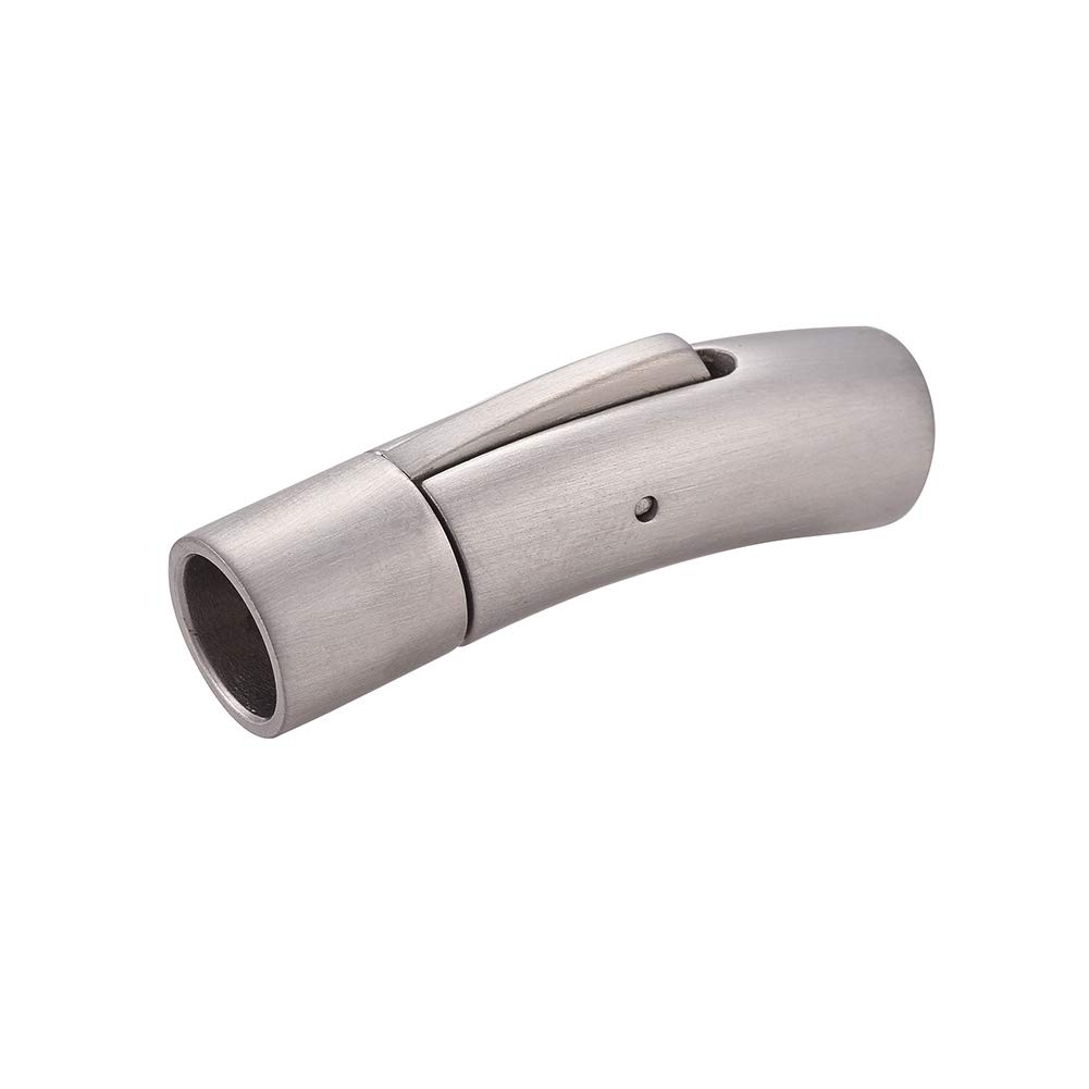 Airssory 10pcs 304 Stainless Steel 30mm Length Leather Cord End Clasp and Closure Integral Clasp Jewellery Findings Bulk for Jewellery Making - Fit 6mm Cord