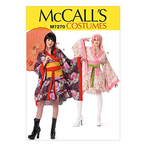 McCall's Patterns M7270 Kimono Top, Skirt, OBI & Belt, AX5 (4-6-8-10-12)