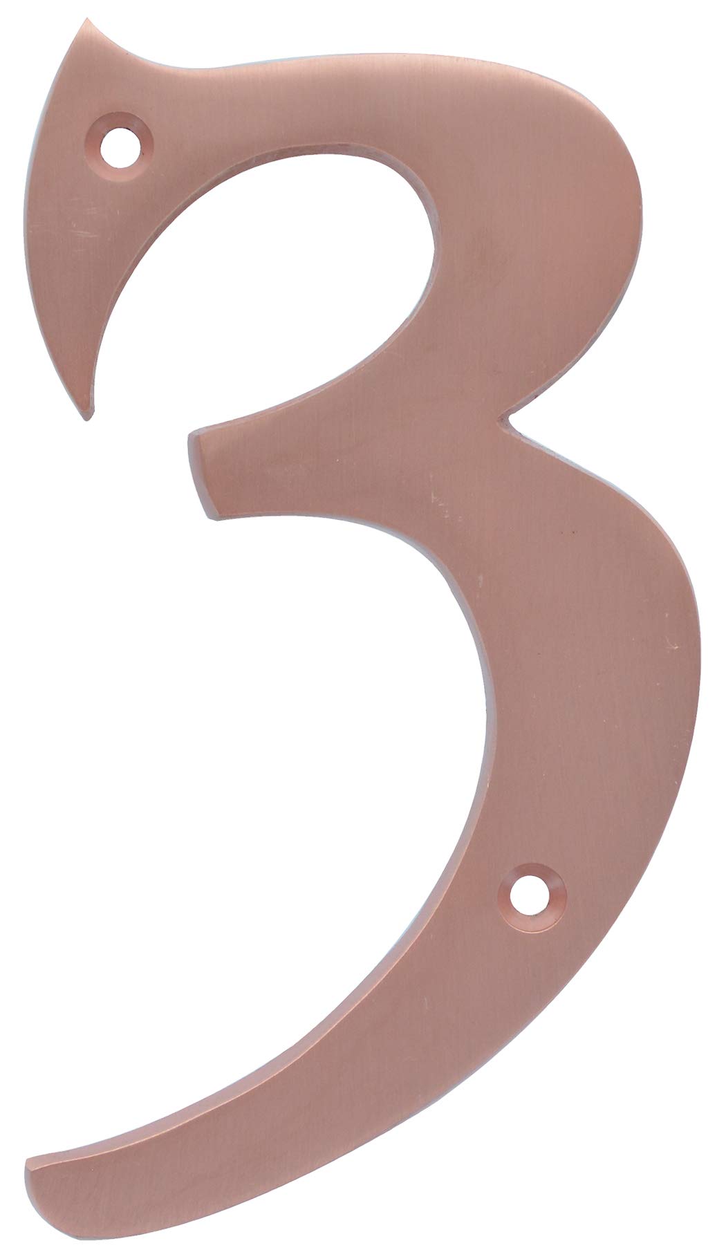 Distinctions 90593 Brushed Copper House Number 3, 5-Inch