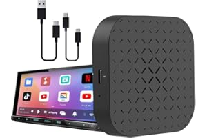 Autobox Wireless CarPlay Ai Box Basic Built-in Netflix/YouTube for Touch Screen,Convert Wired CarPlay to Wireless CarPlay & Wireless Android Auto,QCM 2290,2GB RAM + 16GB ROM