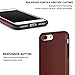 TENDLIN Compatibl with Case with Premium Leather Outside and Flexible TPU Silicone Hybrid Slim Case (Brown)