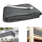 ZimoBalcony visibility UV protection opaque weather-resistant balcony covering balcony covering with cable ties HDPE special fabric（L:16.5ft x H:35in)）