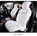 OFLBA Faux Sheepskin Car Seat Cover Universal Fit Artificial Fur Seat Covers for Cars Front Seats (White)