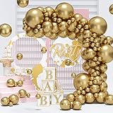 Gold Metallic Chrome Latex Balloon Arch Kit, 100PCS