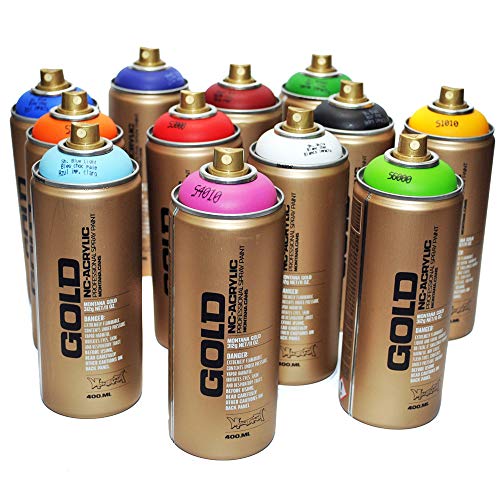 Montana Gold Premium Spray Paint 400ml Main Colors Set of 12 Pricepulse