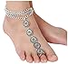 Bienvenu Boho coin sandals Anklet Bracelet, Bohemian Tassel Barefoot Sandals Chain Jewelry Belly Dance Anklet