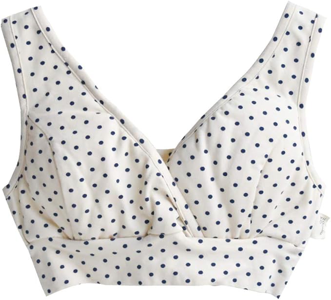 Amazon Co Jp モーハウスブラ ネイビードット 日本助産師会推奨商品 授乳ブラ モーブラ 服 ファッション小物