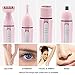 Facial Hair Removal for Women, 4 in 1 Painless Electric Hair Removal Kit, Lady Grooming Kit-Waterproof, Included Facial Shaver, Nose Hair & Eyebrow Trimmer, Body Shaver