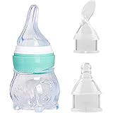 Detachable Baby Feeder, Multifunctional Complementary Food Baby Feeder, Soft Food Grade Silicone Baby Feeder with Scale, 70ml