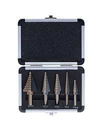 centh 021104 doble cabeza hoja de metal Nibbler cortador Taladro con llave y piezas Taller Herramienta Negro de 5 piezas Set