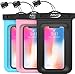 3 Pack Universal Waterproof Pouch Case with Lanyard Strap for iPhone X, 8/7/7 Plus/6S/6/6S Plus, Samsung Galaxy S9/S9 Plus/S8/S8 Plus/Note 8 6 5 4, Google Pixel 2 HTC
