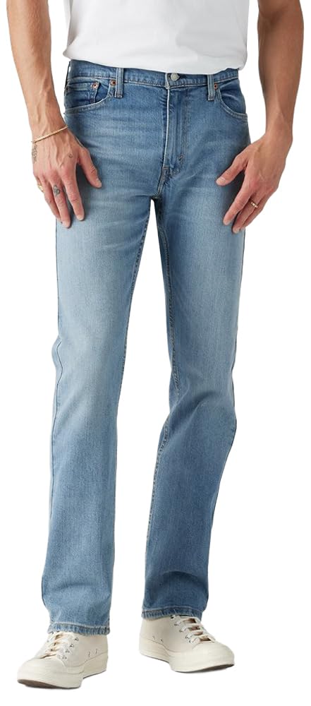 Levi's Men's 513 Slim Straight Jeans, (New) Worn to Ride (Stretch), 28Wx32L Standard Image