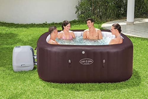 Bestway LAY-Z-SPA Maldives HydroJet Pro™ Whirlpool, 201 x 201 x 80 cm, 5-7 Personen, eckig, braun – Bild 3