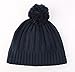 Home Prefer Toddler Boys Winter Hat with Fleece Warm Knit Kids Beanie with Pom Navy Blue 1-3T
