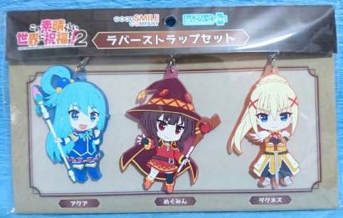 Konosuba: God's Blessing on This Wonderful World! 2 Nendroid Plus Rubber Strap Set Aqua Megumin Darkeness