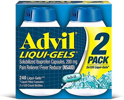 Advil Liqui-Gels Pain Reliever/Fever Reducer Liquid Filled Capsule, 200mg Ibuprofen, 240 Count