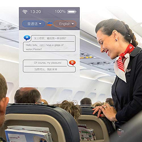 Portable Languages Instant Translator Device, Smart Voice 2-Way Translator Real Time, 3-inch IPS Screen|1550 mAh battery|8G Memory|Built-in mic|Offline Available, for Travel Abroad,Shopping, Learning