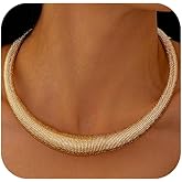 XIAOMOJEW Chunky Chain Necklace for Women Gold Silver Choker Statement Necklace Cuban Link Choker Punk Jewelry