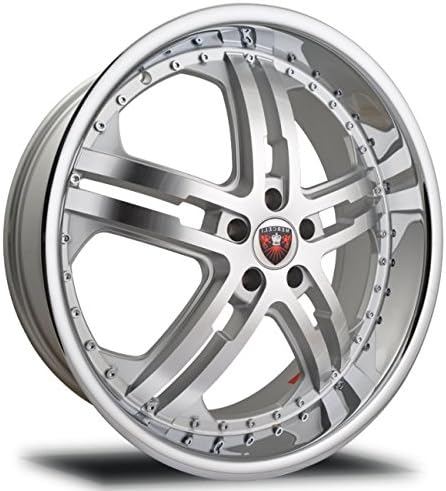 20" Inch Merceli M6 Silver Machine w/ Chrome Lip Wheels &amp; Tire Pakcage | ASANTI LEXANI FORGIATO DUB MERCEDES AUDI BMW INFINITY