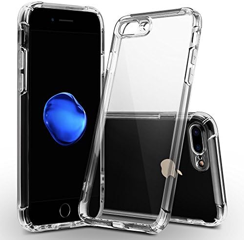iPhone 7 Plus Case, Justtime Premium Crystal Clear Cover Case [Shockproof, Scratch Proof] TOP Quality Crystal drop-proof Case with Tempred Glass Coverfor Apple iPhone7 plus (Clear)