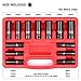 CASOMAN 3/8-Inch Drive Deep Impact Socket Set, Metric, Cr-V, 6-Point, 7mm - 19mm, 13 pcs Sockets Set