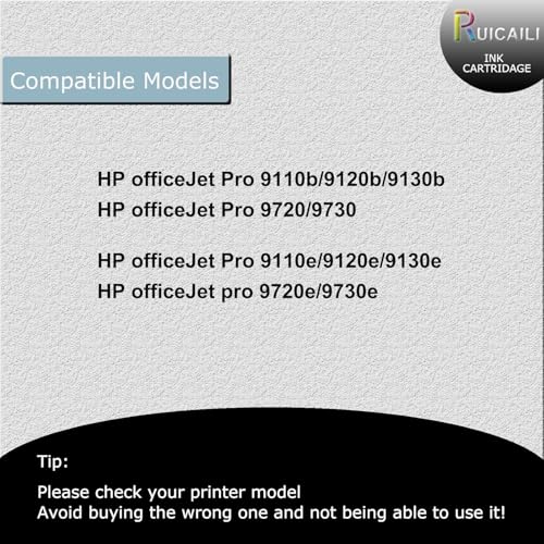 Compatible with HP 938e 938XL 938 Ink Cartridges with Chip for OfficeJet Pro 9110b 9120b 9130b 9720 9730 (4PK-BK/C/M/Y)