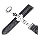 Genuine Leather Watch Band 18mm/20mm/22mm Black or Brown Watch Belt w/Butterfly Buckle Deployment Clasp
