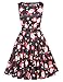 Santa Claus Print Vintage Swing Dress for Christmas Size S CL618-1
