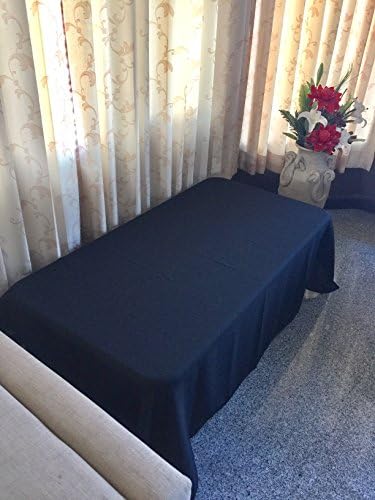 68"x58" Tablecloth Table Cover For Dining Wedding Restaurant Decoration Cotton Blend Fabric Black